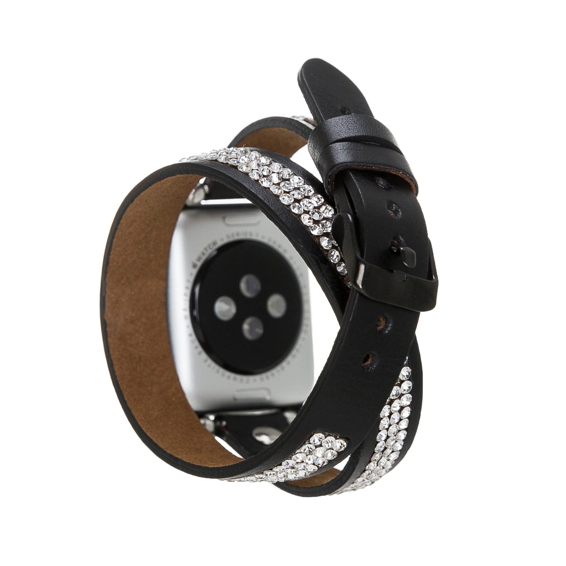 Apple Watch Uyumlu Deri Kordon 38-40-41mm DT Taşlı RST1