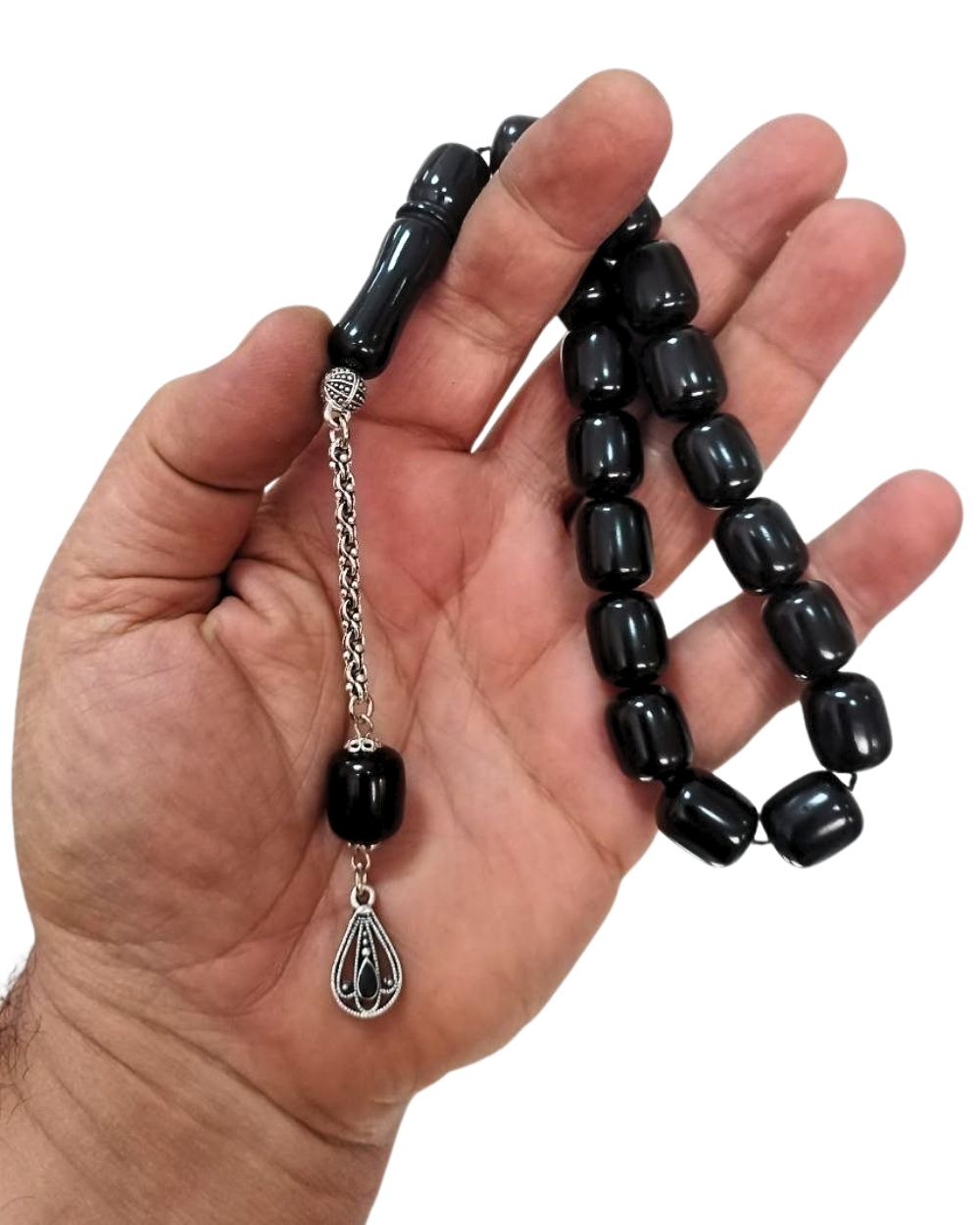 Kapsül Kesim Gürcistan Oltu Taşı EFE Tesbih 12 x 14 mm